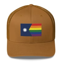 Image 17 of Minnesota Rainbow Pride Flag (6 Stripe) Trucker Cap