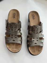 Image 1 of Clarks Pewter sandals