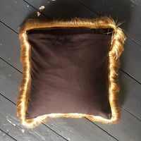 Image 10 of Japanese Metallic Peacock Cushion Cover With Gold Fringe