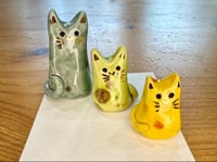 Image 1 of Kitty Cat Trio Ceramic Figurine - Free Shipping in Contiguous US