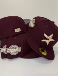 Image 3 of New Era 59Fifty “Daily Motion” Maroon by STEVO