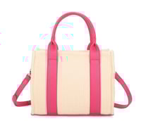Image 7 of Small Straw Tote Bag