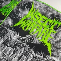 Image 3 of *GREEN* Insect Warfare - World Extermination Embroidery On Woven Back Patch