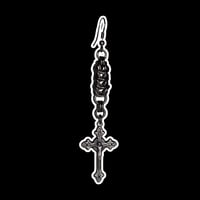 Image 2 of Crucifix dangly earring