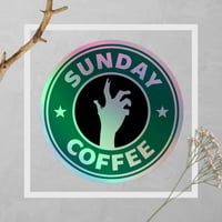 Image 2 of Sunday Coffee (Holographic stickers)