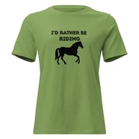 Image 5 of Women's Relaxed T-Shirt, I’d Rather Be Riding Horse Graphic T-Shirt – Equestrian Statement Tee