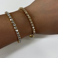 Image 2 of LA VIE PARISIENNE gold tone Swarovski crystal bracelets