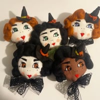 Image 3 of HELLOween DOLLY brooch Vintage Style Witch Halloween Brooch 3