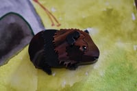 Image 2 of SECONDS- Guinea pig brooch - brown black .
