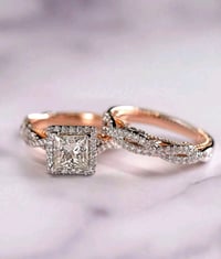 3pcs/set Cubic Zirconia Decor Ring 