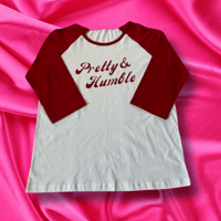 Pretty & Humble Fitted Raglan Tee Red