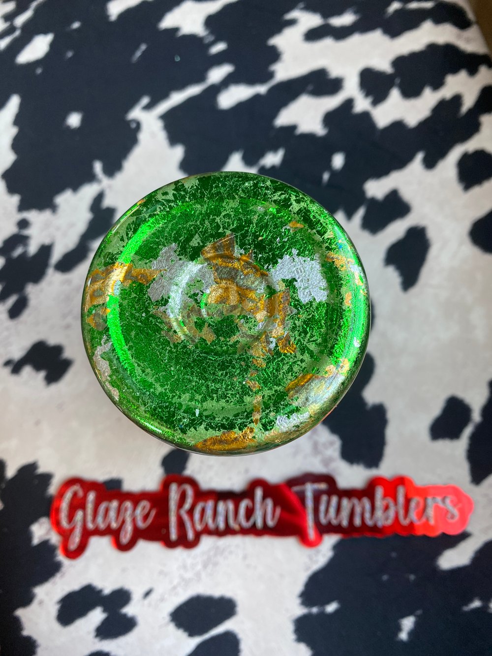 20 oz Geeen/sunflower rhinestone 