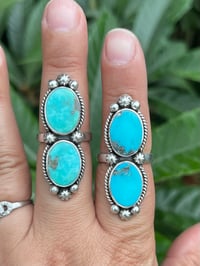 Image 3 of Sterling & Campitos 2 Stone Ring Sz 8