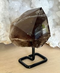 Image 4 of Smoky Quartz Natural Point With Rainbows On Stand #2650