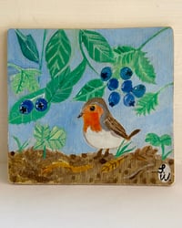 Image 3 of Original painting -friendly robin 