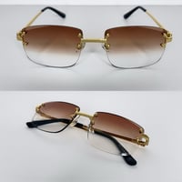 Image 1 of Brown Rimless Frames 
