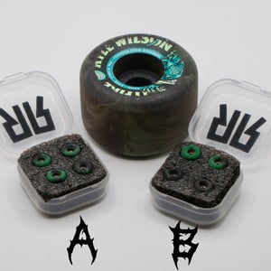 Image of GREEN/BLACK SPITFIRE F4’s RECYCLED WHEELS. RAWRIDERS