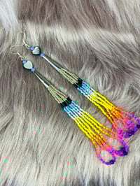 Image 4 of Painted Petals earrings 