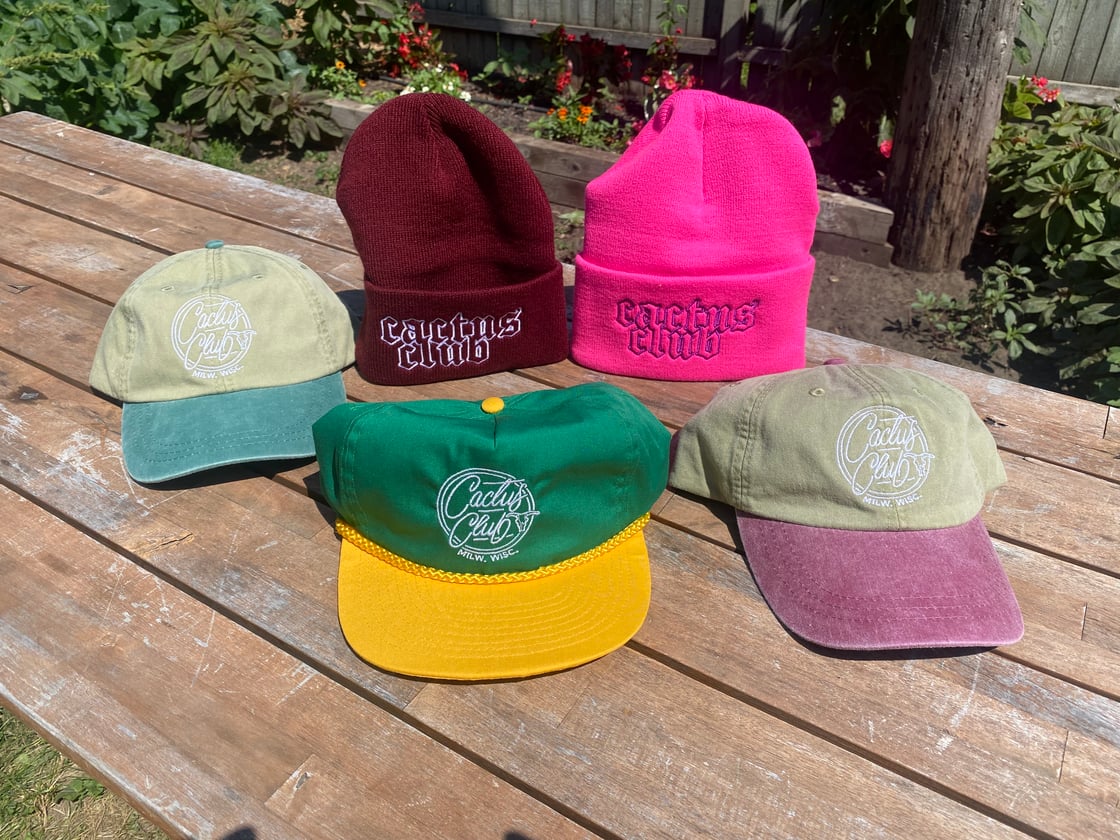 Image of dad hat w. embroidered logo