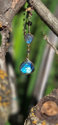 Image 1 of The Elise Labradorite, Smoky Quartz and Garnet Necklace 