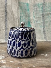 Image 4 of Tea caddy blue circles