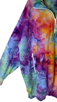 Image 9 of ♻️ UPCYCLED L Men's Half Zip Knit Pullover in Bright Ice Dye