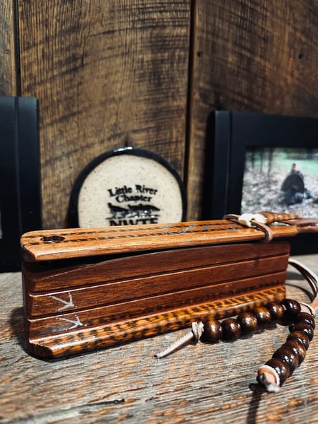 Image of Babinga/Mahogany with snakewood inlay