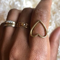 Image 1 of Gold Tone Heart ring