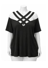 Image 1 of New 4X SHEIN Curve Black Top #415*8