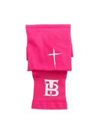 Image 1 of Pink TB/white lettering and cross
