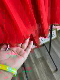 Image 5 of red pleated skirt