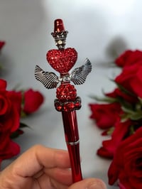 Image 2 of Sparkly Red Heart Pen