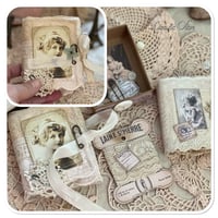 Image 11 of snippet book snippet roll in a vintage style button box
