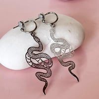 Image 2 of Midi Snake Stainless Half Hoops