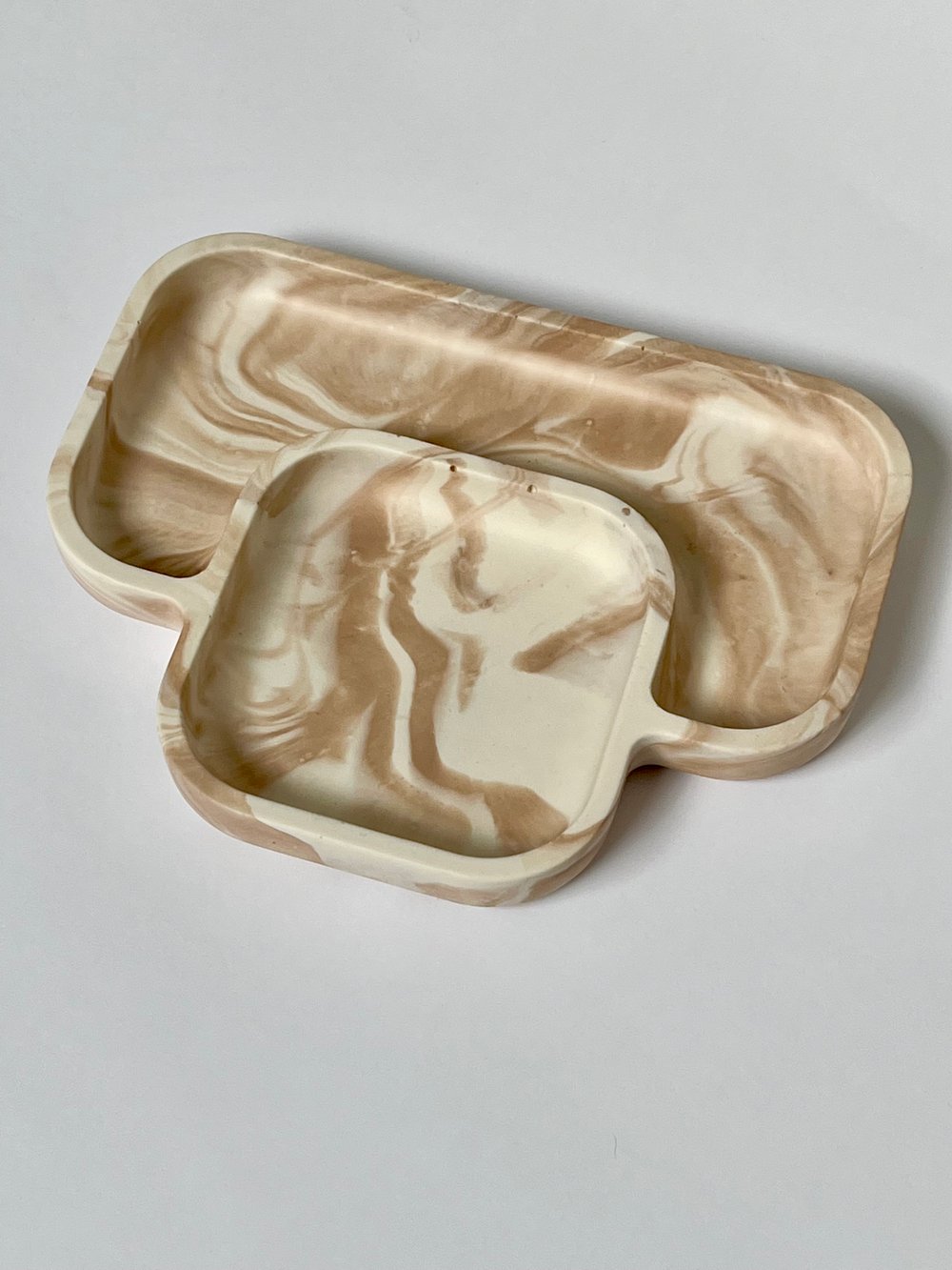 Image of Large Double Storage Marble Tray 