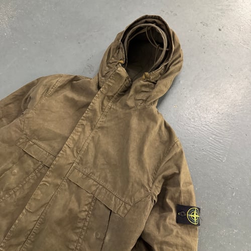 Image of AW 2005 Stone Island Duel Layer Lino Flax Asymmetrical Jacket, size