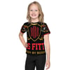 BossFitted Black and Res Kids Crew Neck T-shirt