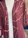 Cranberry and gold Kalo Cardigan 