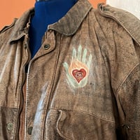 Image 9 of painted Vintage Leather Jacket
