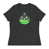 Image 8 of Women's Relaxed T-Shirt - Jack O Lantern Vintage Green-Black