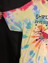 Image 2 of LARGE  Shrimply Irresistible Blacklight Reactive Tie Dye Shirt 3
