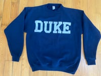 Image 1 of Navy Duke Embroidered Crew (L)