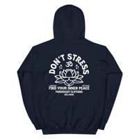 Image 4 of Don't Stress White Print Hoodie 