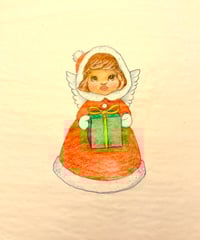 Image 3 of Retro Angel Sketch Print - Numbered & Signed
