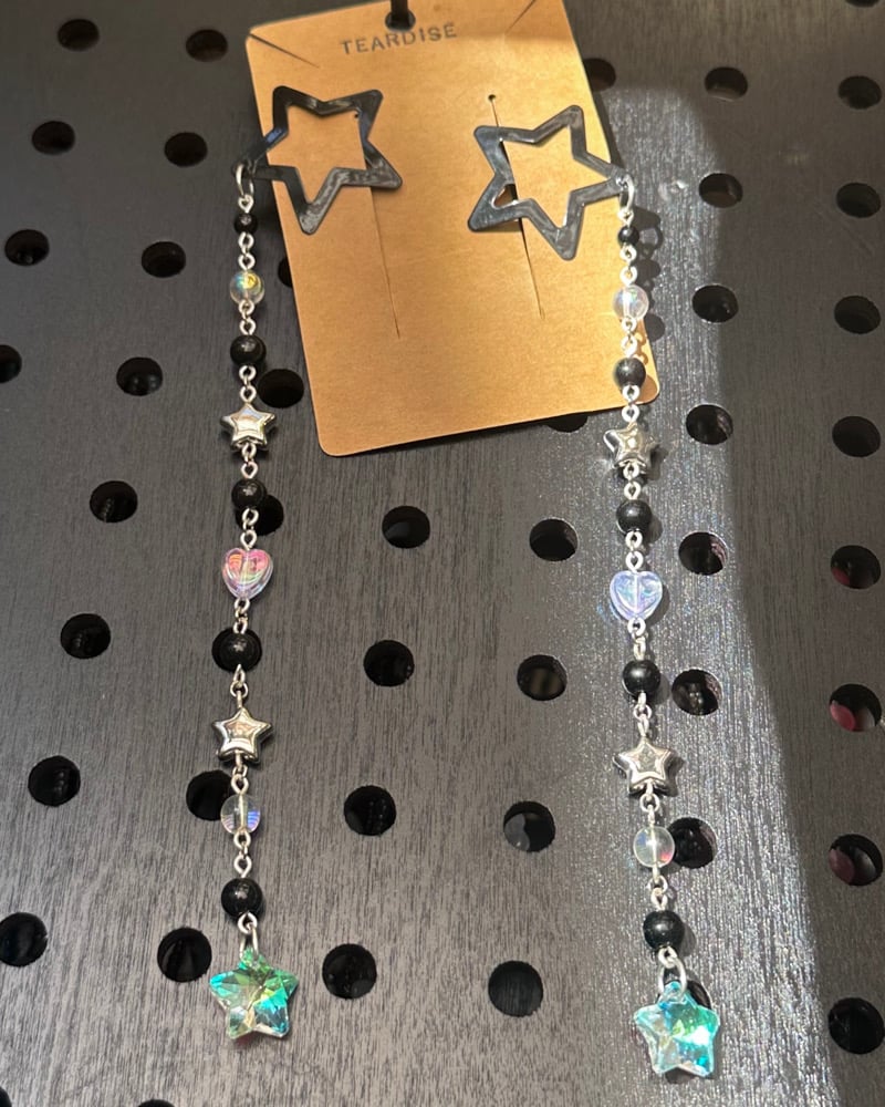 Image of colorful star hair clips