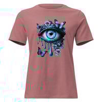 Image 4 of Women's Relaxed T-Shirt, Mystic Butterfly Gaze Tee