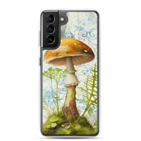 Image 23 of Gorgeous Blue Filigree and Orange Mushroom Fungus Clear Case for Samsung®