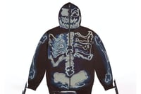 Image 1 of CACTUS JACK BY TRAVIS SCOTT FOR FRAGMENT SKELETON GRAFFITI FULL ZIP HOODIE