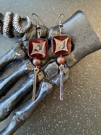 Image 2 of Czech Glass Dangle Earrings