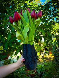 Image 1 of Morticia Spiderweb Flower Vase 